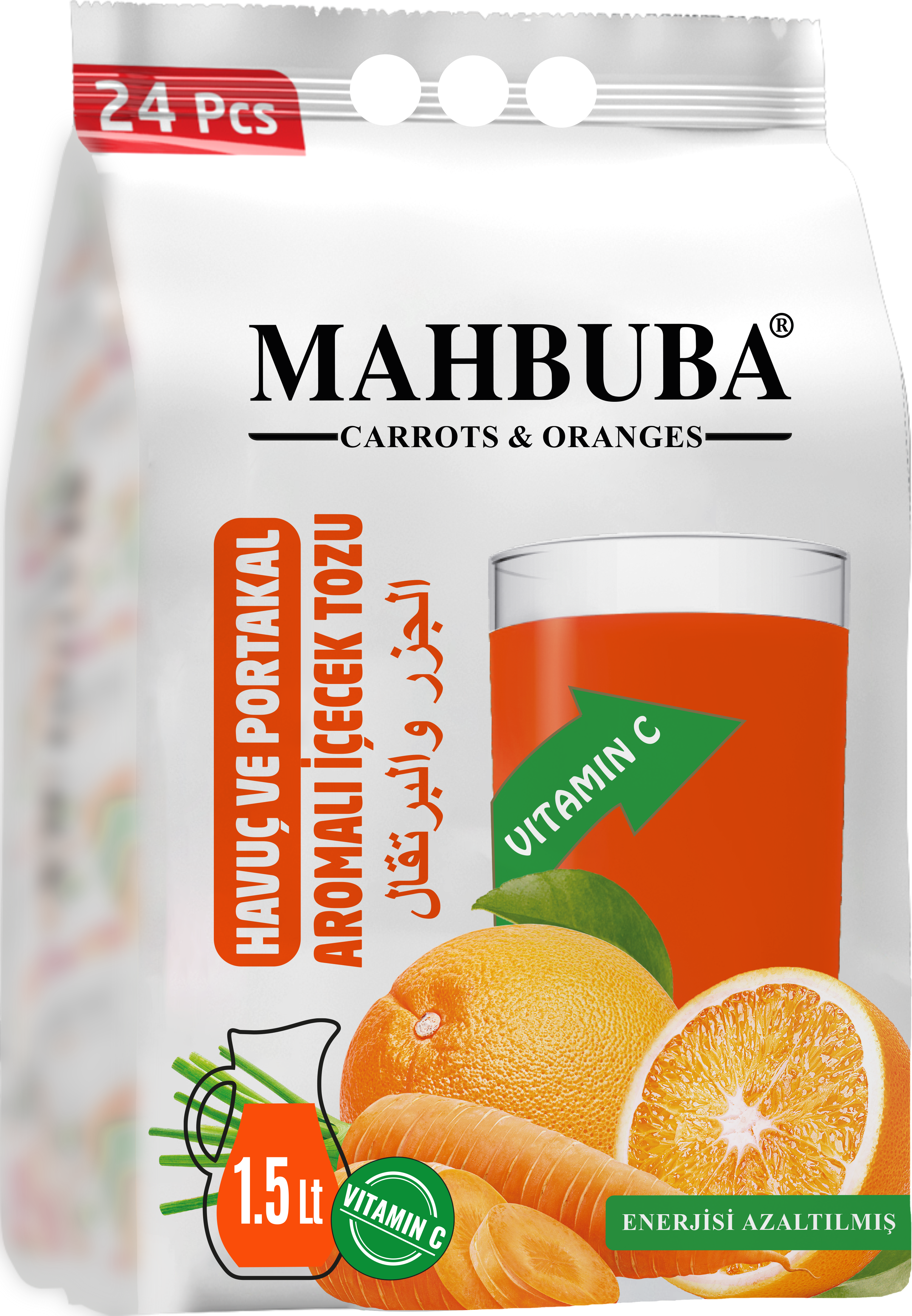 Carrots and oranges Flavoured Powder Juice